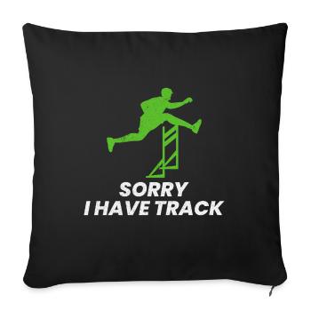Hurdles Hurdling Hurdler Running Runner Athletes - Sofa pillowcase 17,3'' x 17,3'' (45 x 45 cm) - black - Front