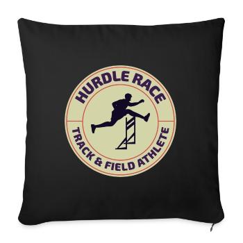Hurdles Hurdling Hurdler Running Runner Athletes - Sofa pillowcase 17,3'' x 17,3'' (45 x 45 cm) - black - Front