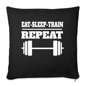 Strength Training Fitness Athletes Muscle Bodybuilder - Sofa pillowcase 17,3'' x 17,3'' (45 x 45 cm) - black - Front
