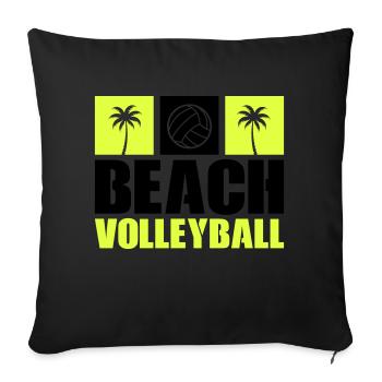 Beach-volley - Housse de coussin décorative 45 x 45 cm - noir - Devant