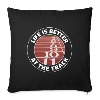 Hurdles Hurdling Hurdler Running Runner Athletes - Sofa pillowcase 17,3'' x 17,3'' (45 x 45 cm) - black - Front