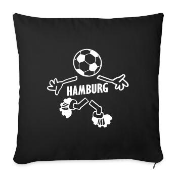 The Hamburg fan - Sofa pillowcase 17,3'' x 17,3'' (45 x 45 cm) - black - Front