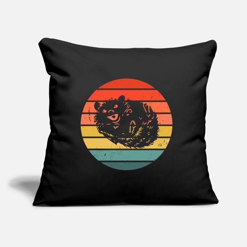 Hedgie Retro Sunset Hérisson Housse de coussin décorative 45 x 45 cm