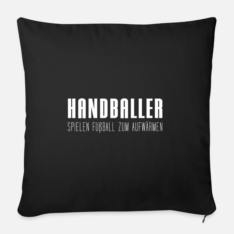 Handballer - Sofakissenbezug 45 x 45 cm - Schwarz