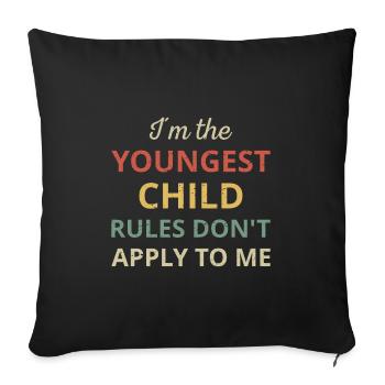 Jumelage - Les règles relatives aux plus jeunes enfants ne s’appliquent pas à moi - Housse de coussin décorative 45 x 45 cm - noir - Devant