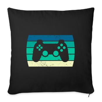 Video Game Controller Sunset - Sofa pillowcase 17,3'' x 17,3'' (45 x 45 cm) - black - Front