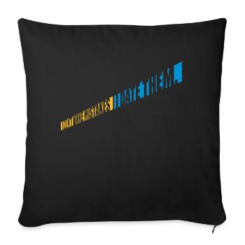 Date Erreurs Citation Logo - Housse de coussin décorative 45 x 45 cm - noir - Devant