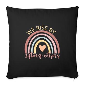 Nous nous levons en soulevant les autres II - Housse de coussin décorative 45 x 45 cm - noir - Devant