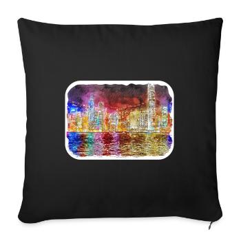 China Watercolor Sketch Hand Drawn Illustration - Sofa pillowcase 17,3'' x 17,3'' (45 x 45 cm) - black - Front