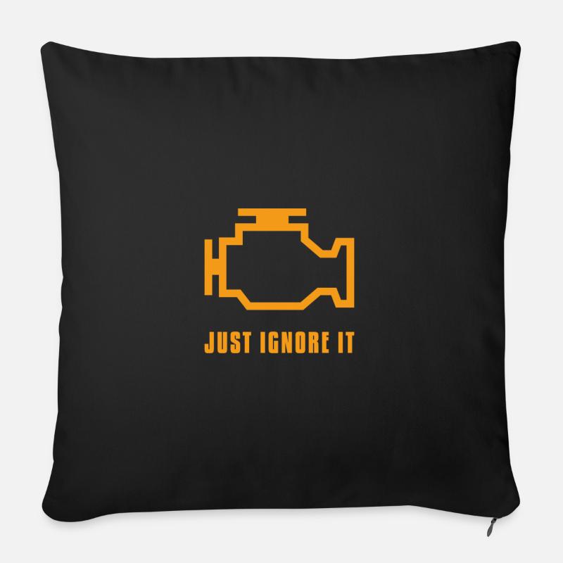 JUST IGNORE IT - Sofakissenbezug 45 x 45 cm - Schwarz