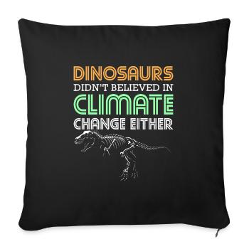 Dino Triceratops Dinosaure Steinzei - Housse de coussin décorative 45 x 45 cm - noir - Devant
