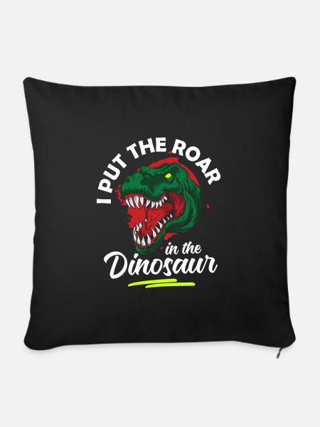 Urzeit Triceratops Saurier Fossil - Sofakissenbezug 45 x 45 cm - Schwarz