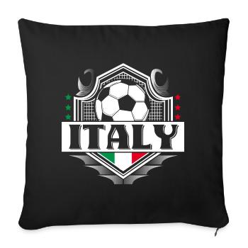 Italien Fußball Italienisch Sport Geschenkidee - Sofakissenbezug 45 x 45 cm - Schwarz - Vorne