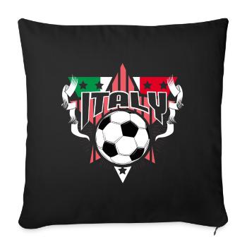 Italy Football Squadra Azzurra Footballer - Sofa pillowcase 17,3'' x 17,3'' (45 x 45 cm) - black - Front