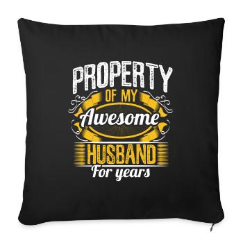 Mariage Alliance Alliance Idée Cadeau - Housse de coussin décorative 45 x 45 cm - noir - Devant