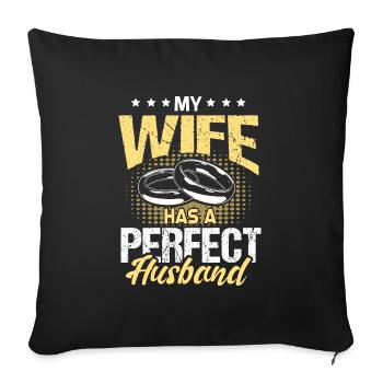 Mariage Épouse Mariée - Housse de coussin décorative 45 x 45 cm - noir - Devant