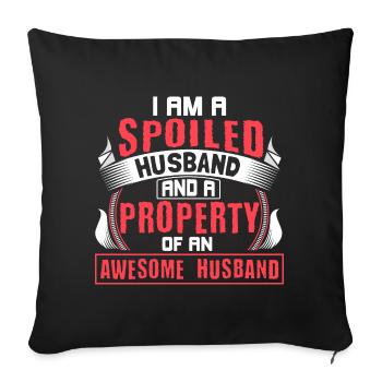 Homo Marriage Man Gift - Sofa pillowcase 17,3'' x 17,3'' (45 x 45 cm) - black - Front