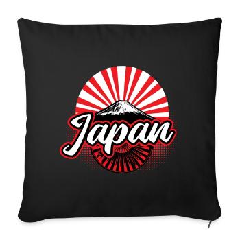 Japan Sakura Nippon Geschenk - Sofakissenbezug 45 x 45 cm - Schwarz - Vorne
