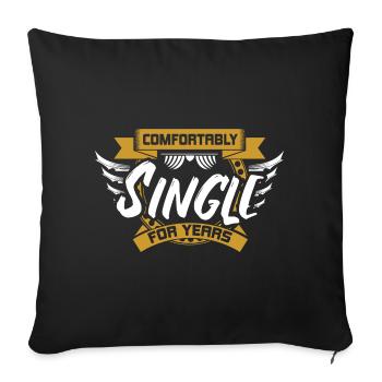Single Independent Relationship - Sofa pillowcase 17,3'' x 17,3'' (45 x 45 cm) - black - Front