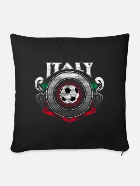 Italien Fußball Mannschaft - Sofakissenbezug 45 x 45 cm - Schwarz
