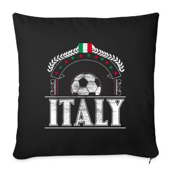 Italy Football Italy Footballer Gift - Sofa pillowcase 17,3'' x 17,3'' (45 x 45 cm) - black - Front