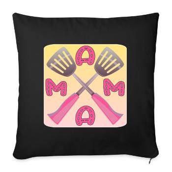 Hobby KOCHEN - MAMA - Sofakissenbezug 45 x 45 cm - Schwarz - Vorne