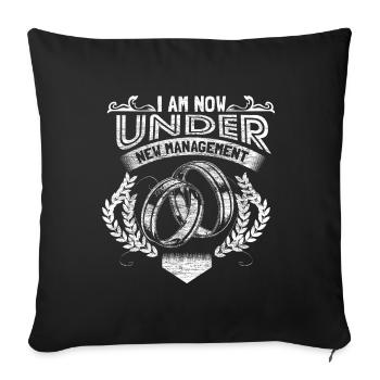 Mariage Mari Bague de mariage Cadeau - Housse de coussin décorative 45 x 45 cm - noir - Devant