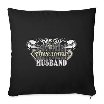 Gay Marriage Wedding Anniversary Partnership Gift Idea - Sofa pillowcase 17,3'' x 17,3'' (45 x 45 cm) - black - Front