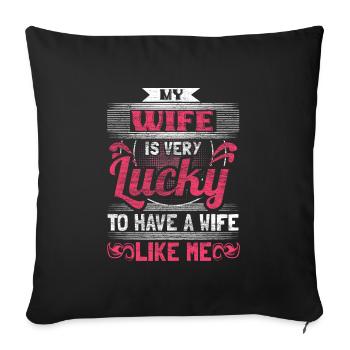 Homo Ehe LGBT+ Geschenk - Sofakissenbezug 45 x 45 cm - Schwarz - Vorne