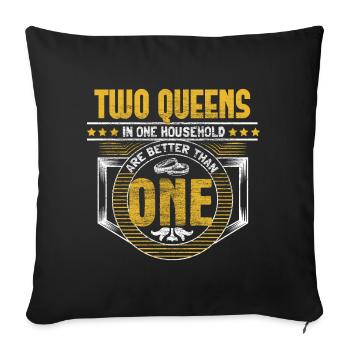 Gay Marriage Wives Love - Sofa pillowcase 17,3'' x 17,3'' (45 x 45 cm) - black - Front