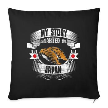 Japan Manga Japanese - Sofa pillowcase 17,3'' x 17,3'' (45 x 45 cm) - black - Front