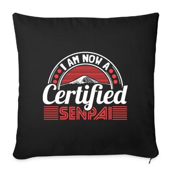 Japon Anime Lieu de naissance Cadeau - Housse de coussin décorative 45 x 45 cm - noir - Devant