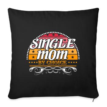 Idée cadeau mère célibataire fils - Housse de coussin décorative 45 x 45 cm - noir - Devant