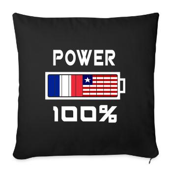 Liberia and France are in power - Sofa pillowcase 17,3'' x 17,3'' (45 x 45 cm) - black - Front