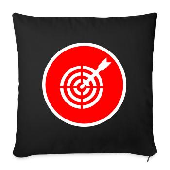 Symbole des fléchettes - Housse de coussin décorative 45 x 45 cm - noir - Devant