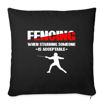 Fechten En Garde Sportfechten - Sofakissenbezug 45 x 45 cm - Schwarz - Vorne