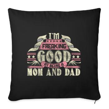 Maman célibataire Maman Respect - Housse de coussin décorative 45 x 45 cm - noir - Devant