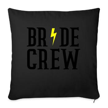 Équipage de la mariée - Housse de coussin décorative 45 x 45 cm - noir - Devant