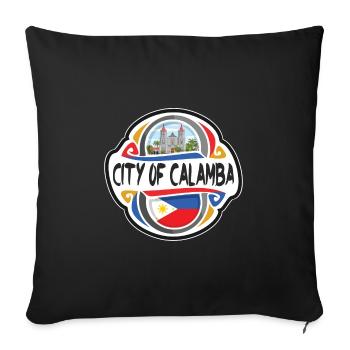 City of Calamba Philippines Flag Travel Souvenir B - Sofa pillowcase 17,3'' x 17,3'' (45 x 45 cm) - black - Front