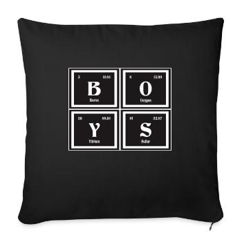 | de l’alcool Tableau périodique des éléments - Housse de coussin décorative 45 x 45 cm - noir - Devant
