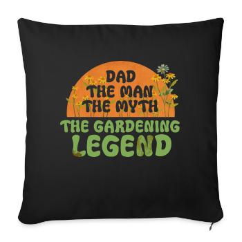 Jardiniers Jardiniers Jardinage Creuser une plante - Housse de coussin décorative 45 x 45 cm - noir - Devant