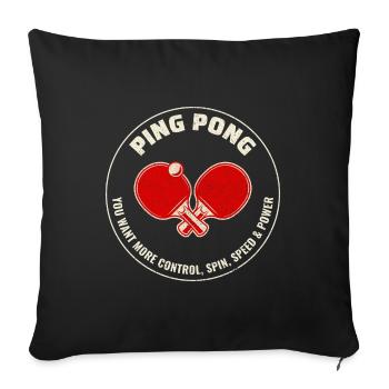 Ping Pong Master Tischtennis Trainer Paddelspieler - Sofakissenbezug 45 x 45 cm - Schwarz - Vorne