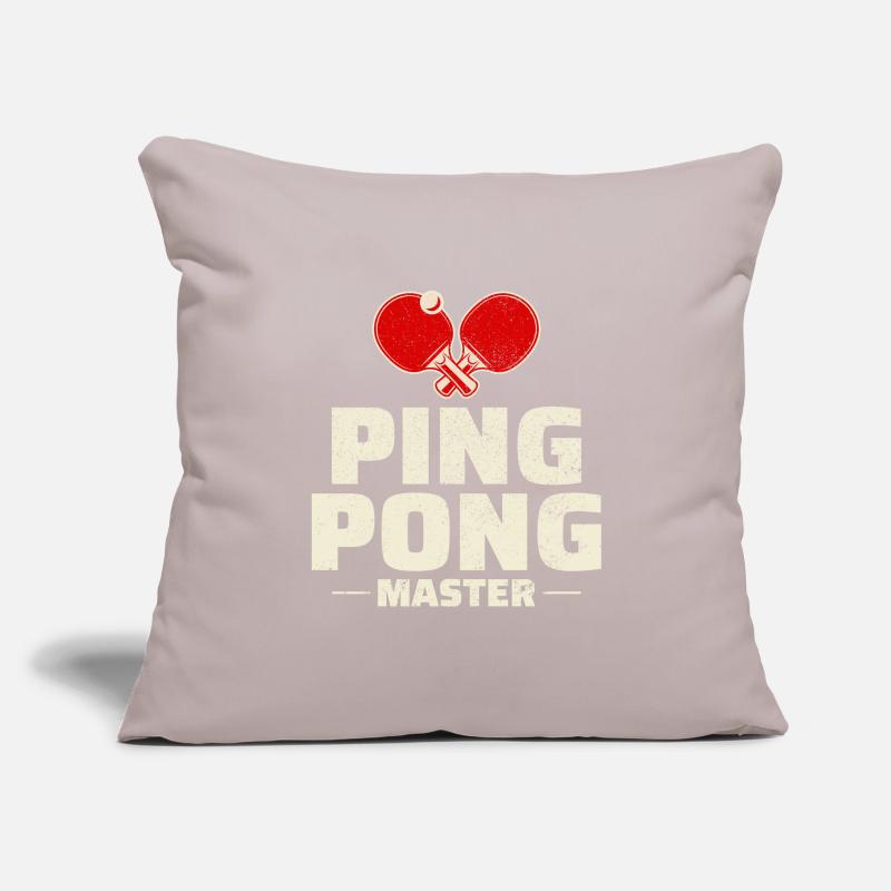 Ping Pong Master Entraîneur de Tennis de Table Paddle Player Housse de coussin décorative 45 x 45 cm