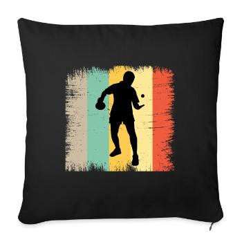 Ping Pong Master Table Tennis Coach Paddle Player - Sofa pillowcase 17,3'' x 17,3'' (45 x 45 cm) - black - Front