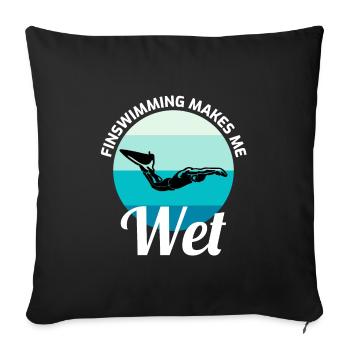 Finswimming Swimming Swimmer Swim Water Sport - Sofa pillowcase 17,3'' x 17,3'' (45 x 45 cm) - black - Front
