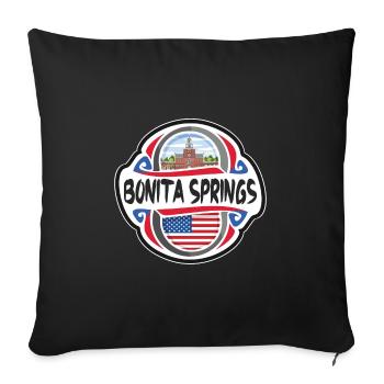 Bonita Springs Vereinigte Staaten Flagge Reise Souve - Sofakissenbezug 45 x 45 cm - Schwarz - Vorne