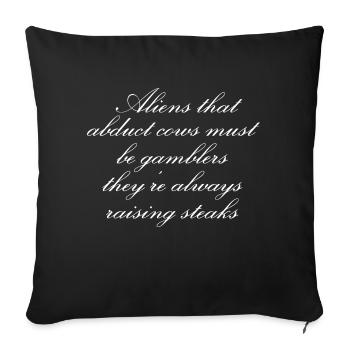 jeu de mots extraterrestre scifi jeux de mots extraterrestres présentent la science-fiction - Housse de coussin décorative 45 x 45 cm - noir - Devant