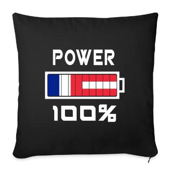 Performance of Nigeria and France 100% - Sofa pillowcase 17,3'' x 17,3'' (45 x 45 cm) - black - Front