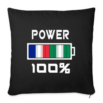 Performance of Nigeria and France 100% - Sofa pillowcase 17,3'' x 17,3'' (45 x 45 cm) - black - Front
