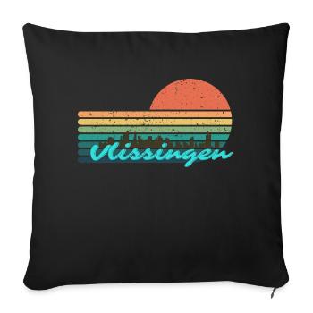 Vlissingen Zeeland City - Sofa pillowcase 17,3'' x 17,3'' (45 x 45 cm) - black - Front